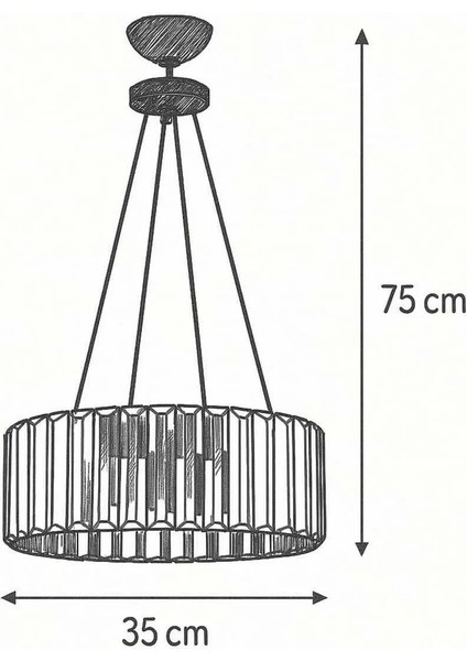 Lüx Elmas 35 cm Gümüş Kristal Avize fırsatları