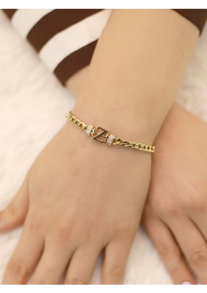 14 Ayar Altın Z Harfi Gurmet Bileklik