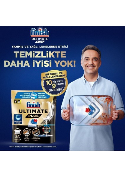 Ultimate Plus Hepsi Bir Arada Bulaşık Makinesi Deterjanı Kapsül Tablet 120 Adet (60 x 2'li)