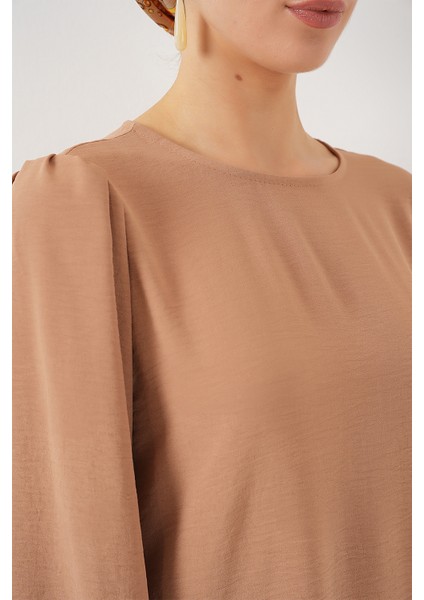 Ayrobin Tunik Pantolon Alt Üst Takım 6712 - Vizon indirimleri