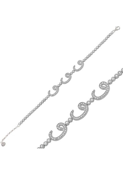 Gümüş Su Yolu Gümüş Vav Bileklik