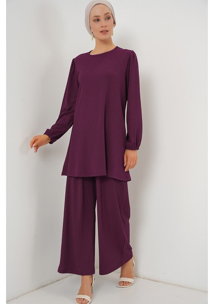 Kadın Tunik Pantolon Alt Üst Takım 6663 - Mor modelleri