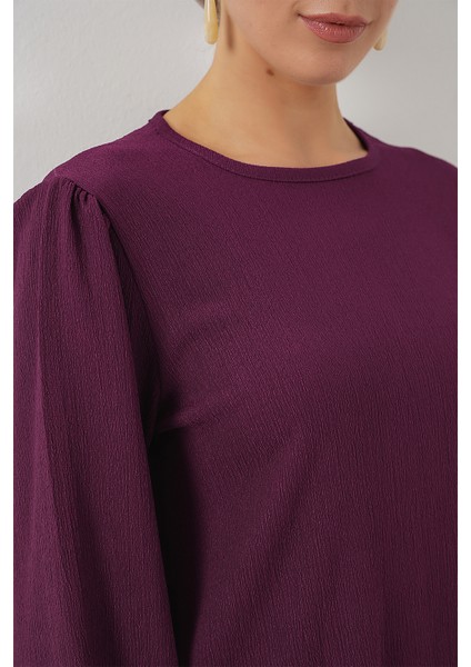 Kadın Tunik Pantolon Alt Üst Takım 6663 - Mor indirimleri