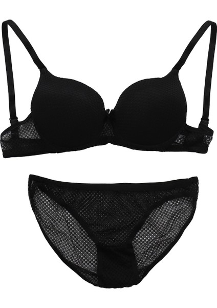 Dolgulu Siyah Sütyen takımı