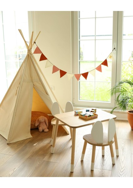 Masa 2 Sandalye Montessori Çocuk Oyun Etkinlik Çalışma Masası Aktivite Masası Hamster fırsatları