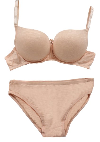 Dolgulu Sütyen Takımı Krem