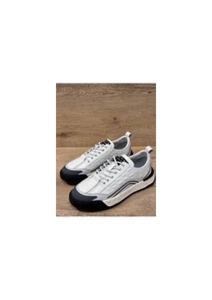 Lastik Bağcıklı Hazır Taban Hakiki Deri Casual Ayakkabı