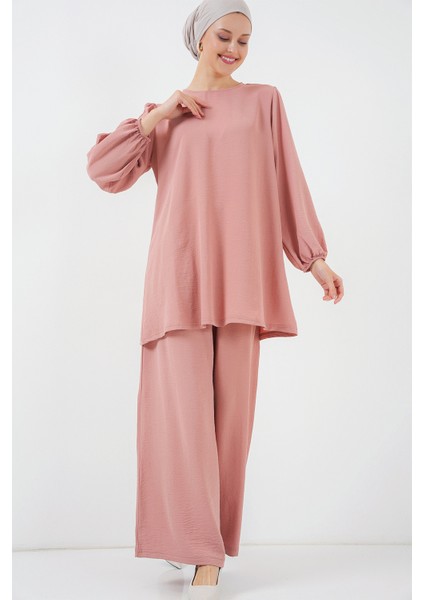 Ayrobin Tunik Pantolon Alt Üst Takım 6712 - Somon