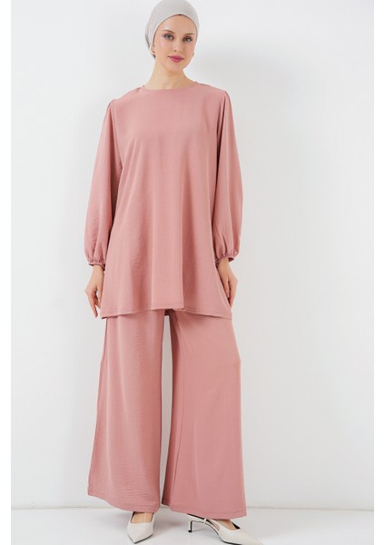 Ayrobin Tunik Pantolon Alt Üst Takım 6712 - Somon fırsatları