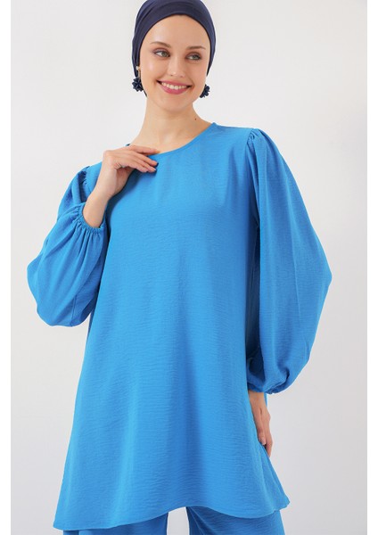 Ayrobin Tunik Pantolon Alt Üst Takım 6712 - Mavi modelleri