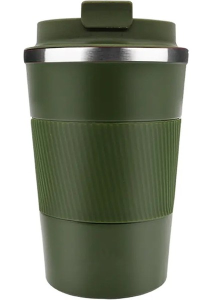 Yeniden Kullanılabilir Kahve Fincanları Seyahat 510ML Kahve Seyahat Kupası Sızdırmaz Kapak - Termal Kupa Yalıtımlı Kupa - Paslanmaz Seyahat Kupası Kapasite: 510ML/RENK: Yeşil (Yurt Dışından)