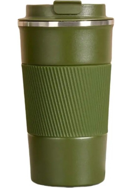 380/510ML Thermo Cafe Termo Fincan Çay Su Kahvesi Çift Paslanmaz Çelik Kahve Kupa Araba Termos Kupa Leak_ Group Seyahat Kapasitesi: 380ML/RENK: Yeşil 1 Adet (Yurt Dışından)