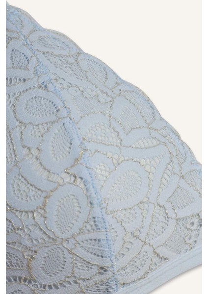 Dantelli Simli Dantel Kapsız Pedsiz Balensiz Triangle Bra-Fall in Love F5037AX25HS