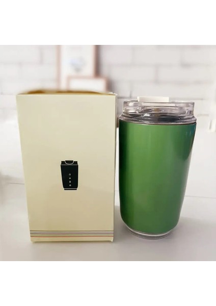 Tumbler Termos Kupa Sütek Beyaz Kahve Kupa Araba Termos Su Şişesi Seyahat Paslanmaz Çelik Vakum Şişesi Içme Sürahi Kapasitesi: 240ML/RENK: Yeşil (Yurt Dışından)