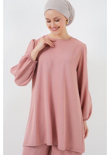 Ayrobin Tunik Pantolon Alt Üst Takım 6712 - Somon modelleri