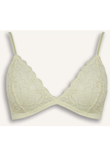 Simli Dantel Kapsız Pedsiz Balensiz Triangle Bra-Fall in Love F5037AX25HS