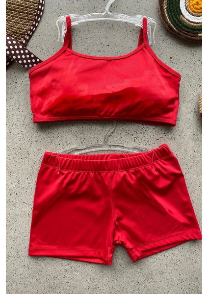 Genç Bady Sporcu Bikini Takımı Kırmızı