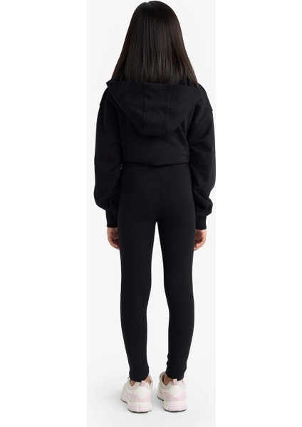 Kız Çocuk Basic Düz Uzun Siyah Tayt B5654A825SM