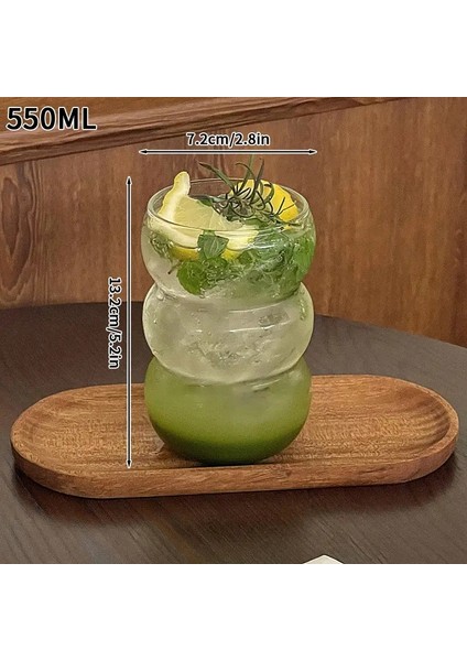 1/2pcs Şeffaf Cam Kupa Ins Coffee Kupa Isıya Dirençli Tumbler Içme Camları Kokteyl Içecek Renk Için Dalgalanma Su Gözlükleri: S7 550ML/KAPASITE: 401-500ML (Yurt Dışından)