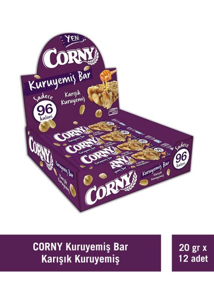 Karışık Kuruyemiş Bar 20 gr x 12 Adet