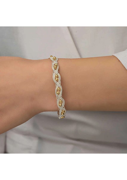 Gümüş Kazaziye Örgü Bileklik fiyatları