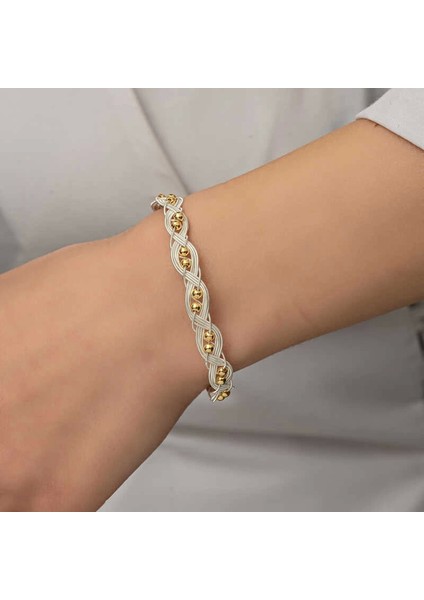 Gümüş Kazaziye Örgü Bileklik modelleri