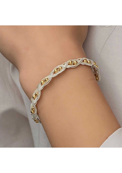 Gümüş Kazaziye Örgü Bileklik fırsatları