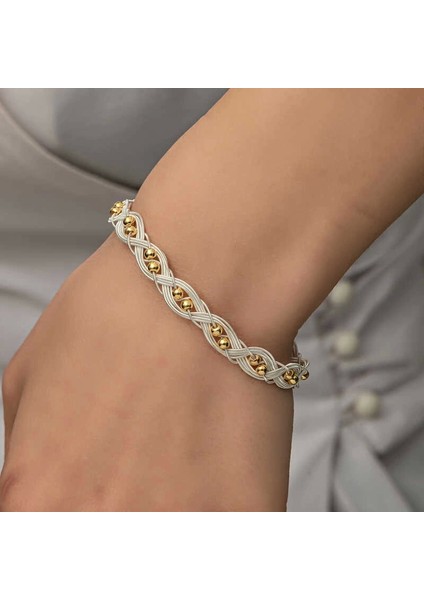 Gümüş Kazaziye Örgü Bileklik indirimleri