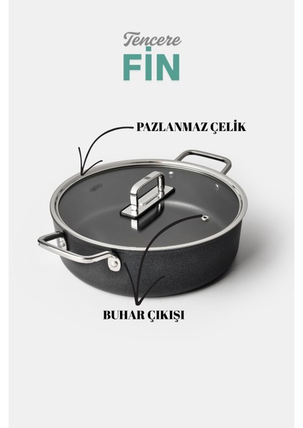 Fin Basık Tencere 24 cm