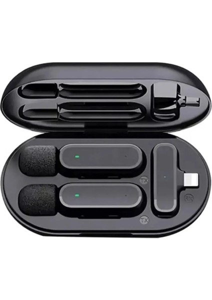 K61 Kabosuz Yaka Mikrofonu Iphone Uyumlu Lightning Tak Çalıştır Şarj Kutulu fırsatları