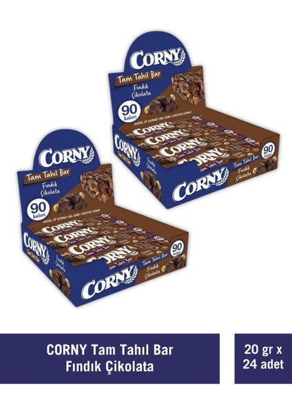 Tam Tahıllı Bar Çikolata Fındıklı 20 gr x 24 Adet