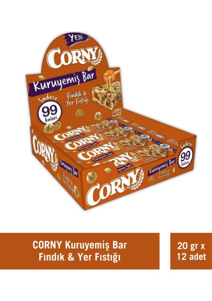 Kuruyemiş Bar Fındık Yer Fıstığı 20 gr x 12 Adet