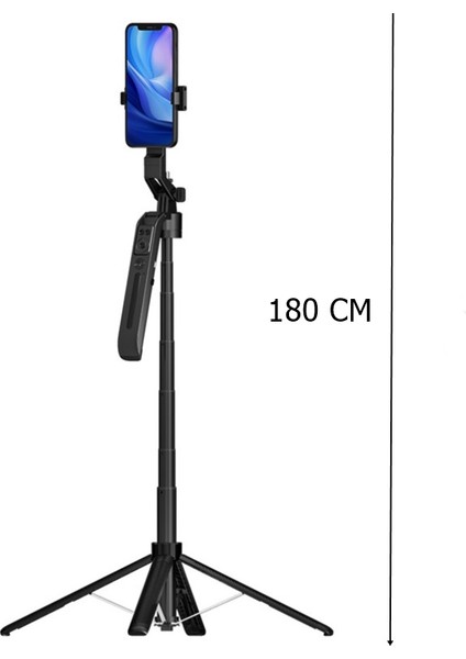 360° Otomatik Yüz Izleme Takip Sistemli Uzaktan Kumandalı Bluetooth Selfie 180 cm Gimbal Sabitleyici fiyatları