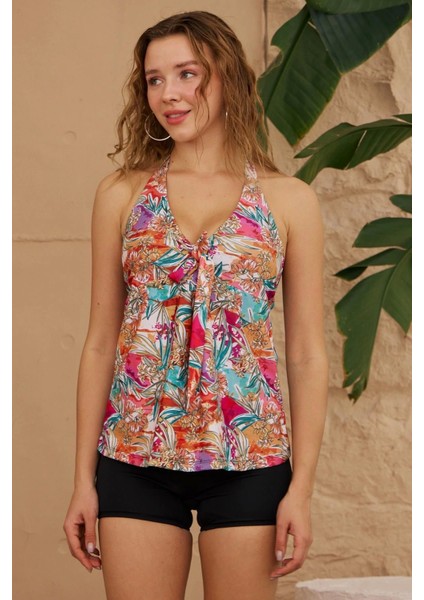 Tankini Şortlu Pastel Renkli