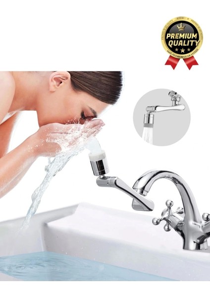 Çok Amaçlı Filtreli 2 Fonksiyonlu Mutfak Banyo 1080 Derece Dönebilen Akrobat Musluk Ucu Başlığı fiyatları
