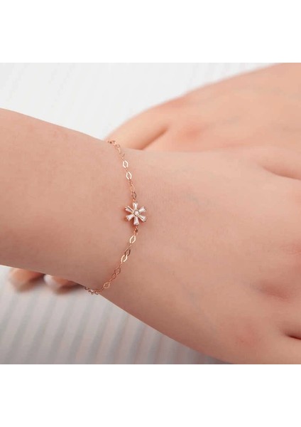 Gümüş Rose Çiçek Kadın Bileklik fiyatları