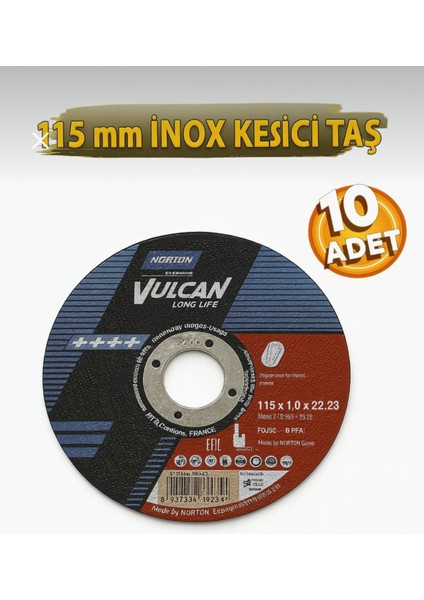 Saınt-Gobaın 115X1,6X22.23 Inox Metal Kesme Taşı (10 Adet)