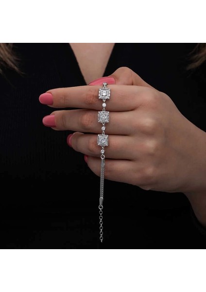 ​gümüş Baget Taşlı Kadın Bileklik