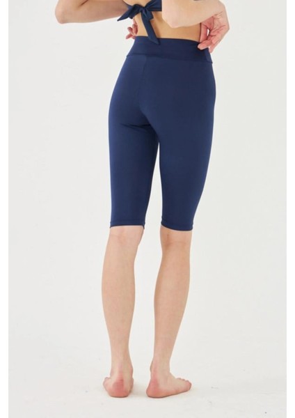 Mayo Tayt Yüksek Bel Likralı Lacivert Diz Seviyesi fiyatları