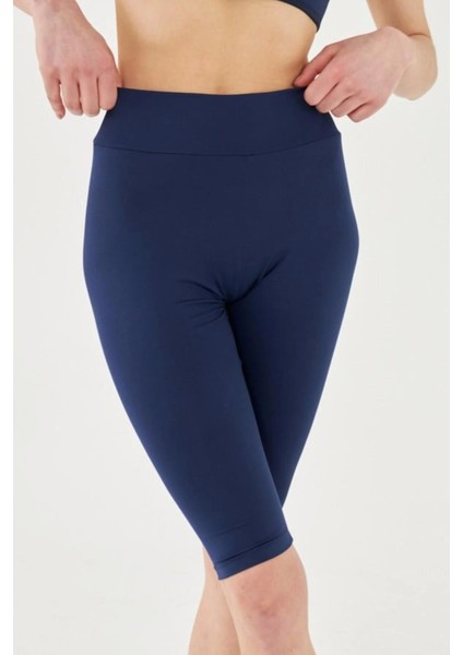 Mayo Tayt Yüksek Bel Likralı Lacivert Diz Seviyesi modelleri