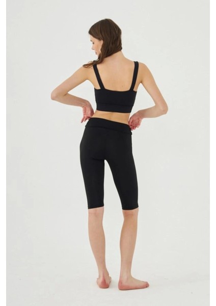 Mayo Tayt Yüksek Bel Likralı Siyah Diz Seviyesi fırsatları