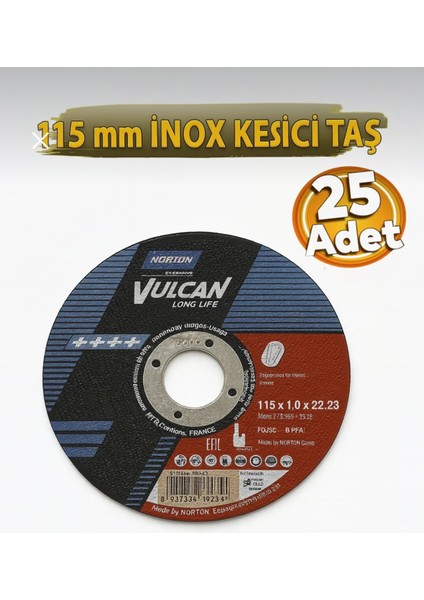 Saınt-Gobaın 115X1,6X22.23 Inox Metal Kesme Taşı (25 Adet)