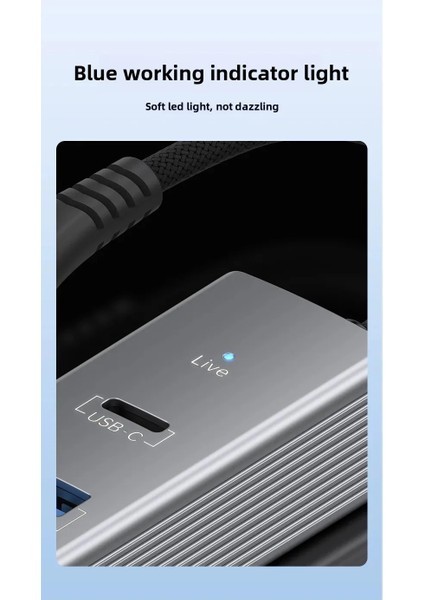 Usb + Lightning Girişli Lan Adaptör | Usb 3.0 Çoklayıcı + Type-C Otg