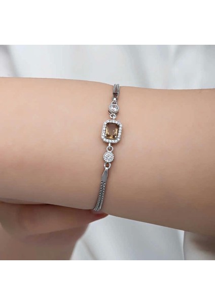 ​gümüş Kare Zultanit Taşlı Kadın Bileklik modelleri