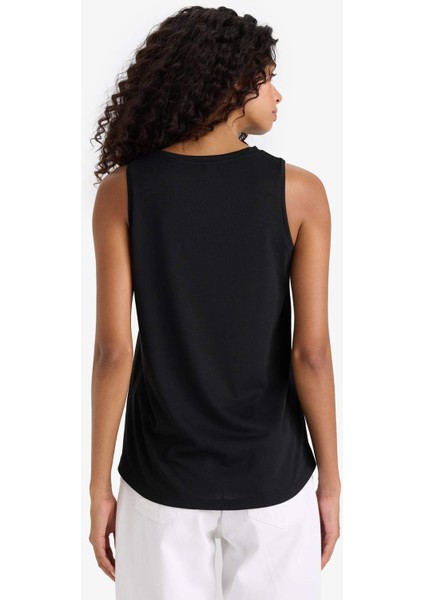 Relax Fit Baskılı Bisiklet Yaka Atlet F6234AX25HS