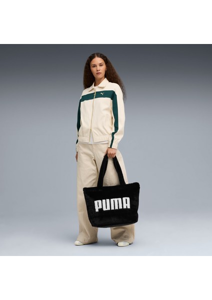 Up Faux Fur Shopper Siyah Kadın Omuz Çantası fiyatları