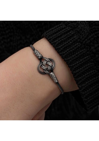 Gümüş Kazaziye Örgü Bileklik