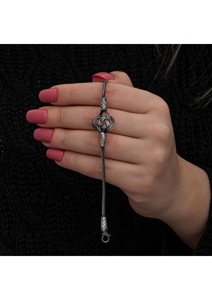 Gümüş Kazaziye Örgü Bileklik indirimleri