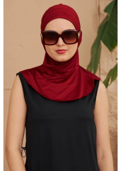 Tam Kapalı Bone Bordo