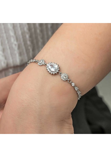 Gümüş Damla Su Yolu Kadın Bileklik fırsatları